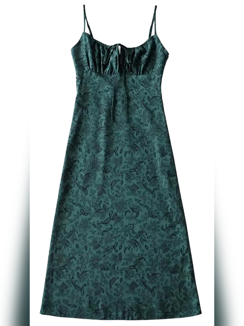 NWT Green Paisley Slip Dress - Size XL